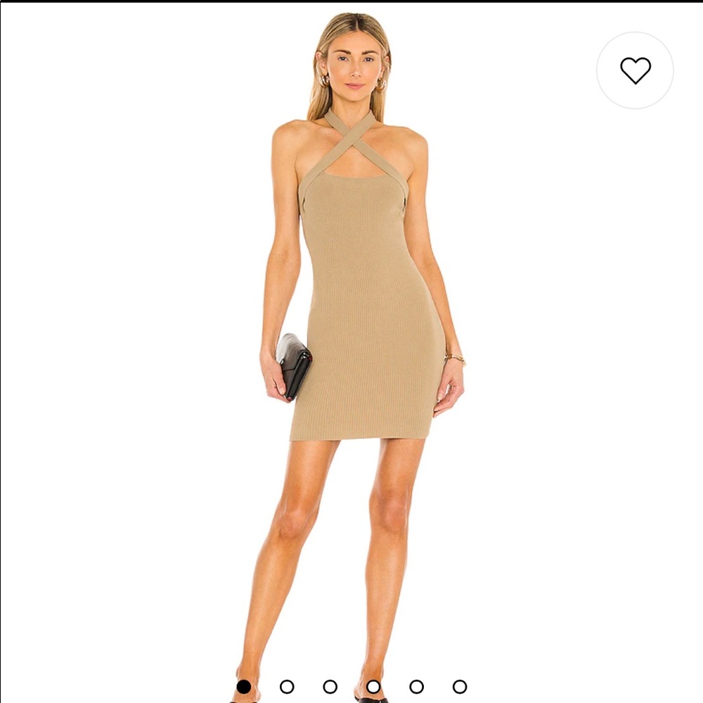 NBD Revolve Taupe Halter Dress - Picture 2 of 8